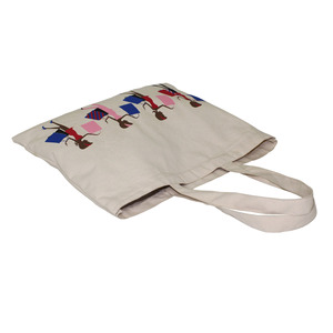 Sac fourre-tout en toile de coton de haute qualité 10 oz, design personnalisé multicolore, poignée intégrée, sac de shopping naturel - Product Image 3