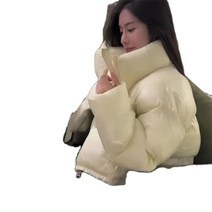 2025 abrigo ultraligero sin costuras para mujer moda de invierno cuello levantado rompevientos prendas de vestir piel de oveja característica transpirable - Product Image 5