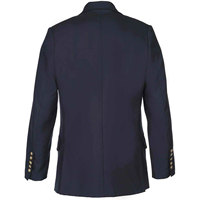 Blazer Prince Charlie à double boutonnage noir en laine avec 8 boutons dorés, costume sur mesure de haute qualité