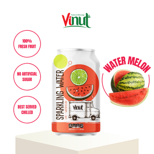 Bebida de sandía y lima con gas VINUT, 330 ml, botella de plástico, bebida de frutas carbonatada, proveedor OEM ODM de marca privada, Vietnam - Product Image 1