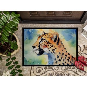 Paillasson antidérapant guépard 24H X 36W tapis à poils bas intérieur/extérieur pour tapis de porte d'entrée lavable - Product Image 3