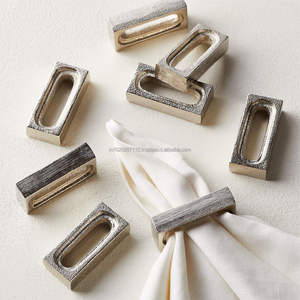 Antique <b>rustic</b> metal napkin ring with detailed patterns ideal for <b>farmhouse</b> <b>dining</b> <b>table</b> decor during special family gatherings - Product Image 6