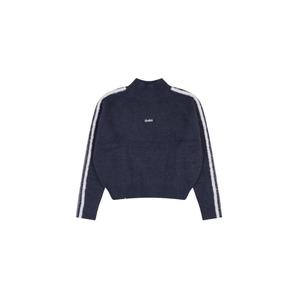 W soffice PULLOVER in maglia a pista [blu NAVY]-soffice top in maglia da donna