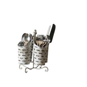 Juego de 4 Portautensilios de Metal Galvanizado con Asas de Alambre, Estilo Rústico, Cestas de Almacenamiento Vintage, Macetas - Product Image 4