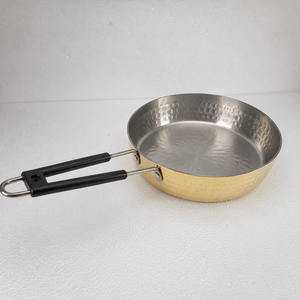Hammered Brass Frying <b>Pan</b> Stainless Steel Lined Skillet Handmade Round Fry <b>Pan</b> Induction Cookware OEM ODM Manufacturer - Product Image 2