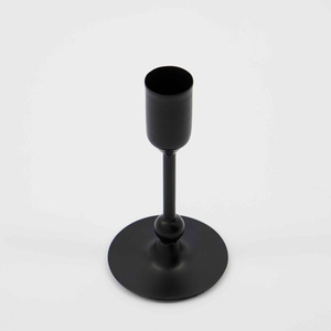 Porte-bougie conique miniature en fer noir, fait main, écologique, pour la décoration de la maison et Noël - Product Image 2