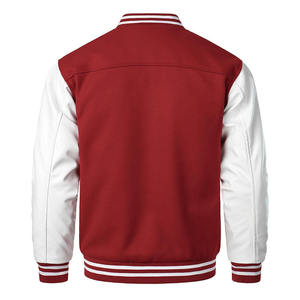 Custom Chenille Patch Varsity <b>Jacket</b> With Embroidered Team Name Premium Wool Body <b>Leather</b> Sleeve Letterman <b>Jacket</b> For Streetwear - Product Image 3