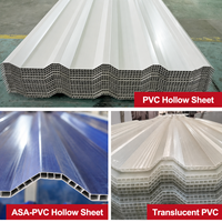 Résine synthétique PVC à double paroi anti-UV avec tuiles de toiture creuses Garantie 10 ans