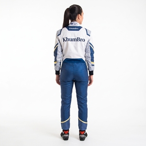 Traje de Carreras de Manga Larga para Mujer KhumBro, Color Azul Marino y Blanco, Impresión por Sublimación, Secado Rápido, para Todas las Temporadas, Ropa de Carreras de Motos y Automóviles - Product Image 2