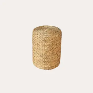 Wholesale Cheap Price Rustic Water Hyacinth Pouf Cushion for Home Hotel Restaurant Decoration made in Vietnam