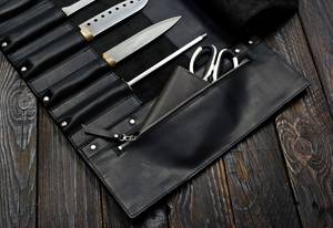 Sac de rangement pour couteaux de chef en cuir, design personnalisé, prix raisonnable, par le fabricant de premier plan, modèle LKR-0354, en vente chaude - Product Image 5