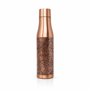 Botella de Agua de Cobre de Alta Calidad con Tapa, Diseño Bohemio, Portátil, para Viajes - Product Image 1