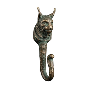 Rustic Antique Animal Head Wall Hook <b>Heavy</b> <b>Duty</b> Metal Wildcat Coat Hook Vintage Metal Decorative Wall Mounted Key For Gifting - Product Image 1