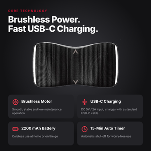 หมอนนวดปรับระดับได้ JS-230 มอเตอร์ไร้แปรงถ่าน ชาร์จผ่าน USB-C สำหรับนวดคอ ไหล่ หลัง และขา - Product Image 6