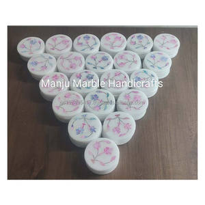 Espejo con incrustaciones de mármol pulido de lujo de nueva colección, diseño de estilo sólido con forma de nácar para decoración navideña - Product Image 3