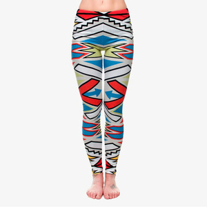 Leggings de yoga taille haute pour femmes EDOOR WEARS - Spandex/Polyester écologique, longueur cheville, leggings de fitness personnalisables, imprimés numériquement - Product Image 1