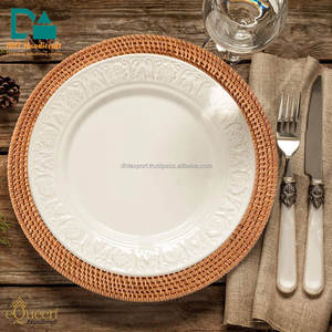 Meilleures ventes 2025 : Ensemble de vaisselle à prix abordable, dessous-de-plat et sous-verre en rotin, produit phare - Product Image 4