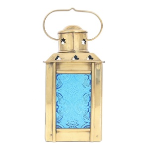 Moroccan <b>Mini</b> Gold Colorful Metal <b>Lanterns</b> Handmade Hanging Home & Wedding Decorations - Product Image 3