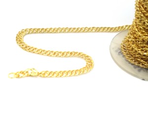 Wholesale Sameer Art Craft 18K Gold Plated Curb Chain Jewelry Making (Bracelet/Necklace/<b>Earrings</b>/Ring)-Made Rajasthan Sample - Product Image 1