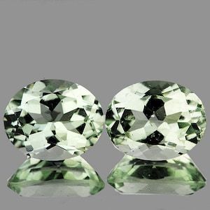 Prasiolita de Amatista Verde Natural Suave, Corte Ovalado Facetado, Gemas Sueltas Minadas en Tierra, Impecables, Venta al por Mayor - Product Image 4