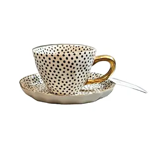 Stile bohémien tazza da tè con coster realizzato in porcellana ceramica per la casa e la cucina da indiano produttore ed esportatore