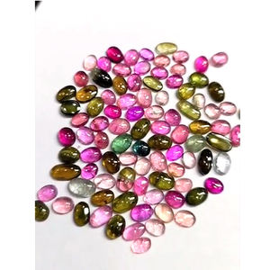 Lote de 540 Piezas de Turmalina Natural Multicolor de 3mm a 13mm, Cabujones Ovalados, Pera y Redondos, 400 Quilates, Alta Calidad, US$240 por Todo - Product Image 1