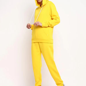 Survêtement décontracté pour femme en molleton 100% coton, couleur unie, automne, coupe oversize, pull personnalisé avec logo, taille élastique, design 2 en 1 - Product Image 5