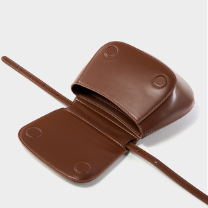 Bolso Bandolera de Cuero Genuino para Mujer, con Cierre, Correa de Cadena, Diseño Moderno y Portátil - Product Image 4