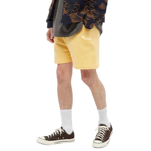 <b>Men's</b> <b>Orange</b> Solid Color Cotton Bermuda <b>Shorts</b> Mid Waist Elastic Drawstring Casual Style Pockets Breathable Fabric Anti-Wrinkle - Product Image 4