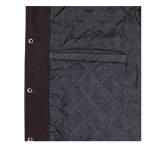 Chaqueta Varsity de Lona para Invierno con Logotipo Personalizado Bordado por el Fabricante OEM, Cuello Alto de Lana Cálida de Alta Calidad - Product Image 5