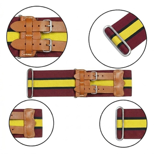 Cinturón de Cuero Ajustable de Alta Calidad con Hebilla, Colores Personalizados, Cinturón Ceremonial de Tela - Product Image 1