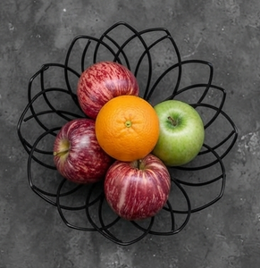 Grand panier à fruits en fil métallique, paniers de rangement empilables en métal personnalisés pour la présentation sur le comptoir de cuisine - Product Image 2