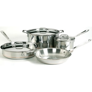 Heavy Duty Stainless Steel Pot and <b>Pan</b> Set Multi-Ply Chef Grade Cookware Set <b>Induction</b> Casserole Saucepan Skillet Set for Sale - Product Image 6