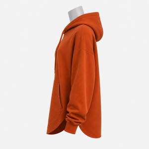 Sweat-shirt à capuche surdimensionné personnalisé avec logo, 100% coton molletonné, pour femme, imprimé, pull à capuche, grandes tailles - Product Image 2