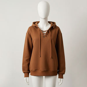 Sudadera con Capucha de Manga Larga 100% Algodón para Mujer, Sudadera con Capucha y Cordones, Sudadera Holgada Informal, Sudadera con Capucha de Secado Rápido para Otoño e Invierno - Product Image 2