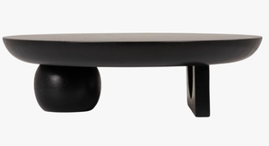 Modern Black <b>Wooden</b> <b>Cake</b> Stand Round Geometric Leg Food Riser Dessert Display Holder for Home & Party Decor - Product Image 3