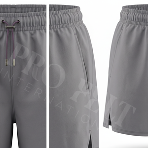 Shorts de sport légers, respirants et à séchage rapide, couleur unie, taille haute, avec logo personnalisé, pour la course et le fitness, OEM ODM - Product Image 4