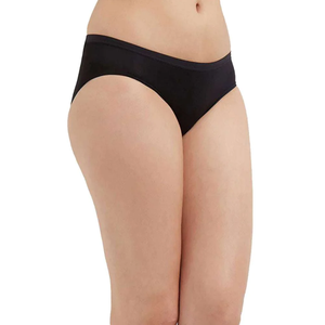 Women Mid-Rise Seamless Hipster <b>Panties</b> Solid Color Basic Knitted Stretch Fabric - Product Image 4
