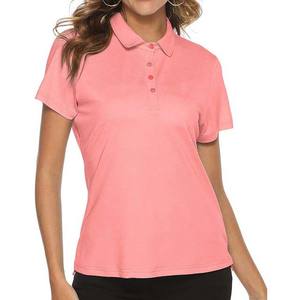 Chemise décontractée unie pour femme, vente chaude OEM, design personnalisé, couleur rose, 100 % coton, respirante, séchage rapide - Product Image 1