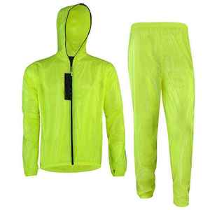 Universal Adult Waterproof Windproof Classic Fashionable Rain Suit Hooded <b>Jacket</b> Pants Set <b>Reflective</b> Polyester Outdoor Hiking - Product Image 6