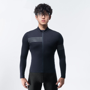 Maillot de cyclisme à manches longues personnalisé, isolé, à séchage rapide, avec fermeture éclair, pour marathon et sport, vêtements de cyclisme professionnels - Product Image 1