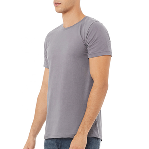 Men's Regular Fit O-Neck <b>Short</b> Sleeve Breathable Quick Dry Solid Color Casual Knitted Cotton T-Shirt with Customized Printing - Product Image 5