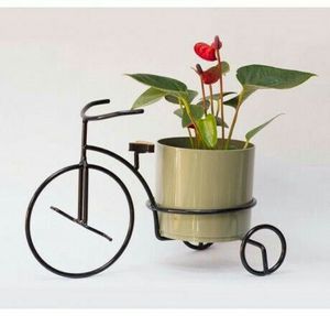 Decorative Metal Bicycle Shape Flower <b>Pot</b> <b>Stand</b> Planter Holder for Indoor Outdoor Garden Balcony Patio Home Decor Multicolor - Product Image 4