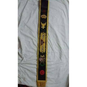 Faja Masónica Bordada a Mano, Faja de la Estrella del Este OES, Cinco Diseños de Logotipos para Cuello de Grado 4 del Rito Escocés, Disponibles para 2026 - Product Image 5