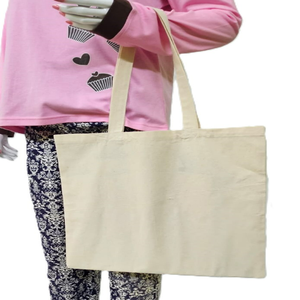 Bolsa de Mano Grande de Lona de Algodón Orgánico al por Mayor, Bolsa de Compras Reutilizable con Cremallera, Impresión de Logotipo Personalizable, Serigrafía Reciclable - Product Image 2