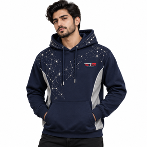 Rhine stone <b>hoodie</b> with beautiful crystal accents <b>soft</b> warm fleece fabric relaxed fit durable stitching and fashionable styling - Product Image 1