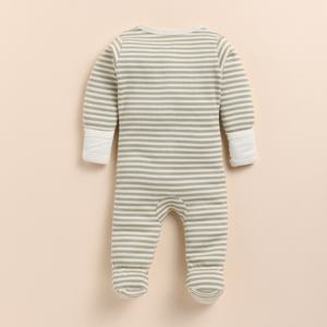 Dewkist Stripe Premium Quality Bamboo Elastano Footed Sleepsuit Ropa interior de bebé - Product Image 2
