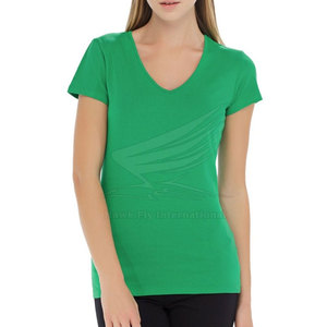 T-shirts décontractés pour femmes, style estival très populaire, taille personnalisée, toile respirante, 100% coton, haute qualité, en stock - Product Image 3