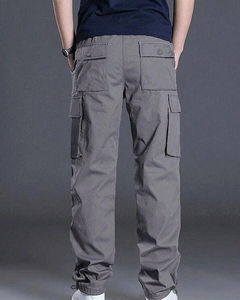 Pantalon cargo Glory Custom pour homme, coupe droite, 100% coton toile, fermeture boutonnée, respirant, séchage rapide, avec poches latérales, léger - Product Image 6