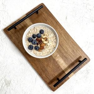 Plateau de rangement et de service élégant avec poignées robustes, surface lisse, design facile à transporter, idéal pour les desserts, les collations, le thé et le café. - Product Image 3